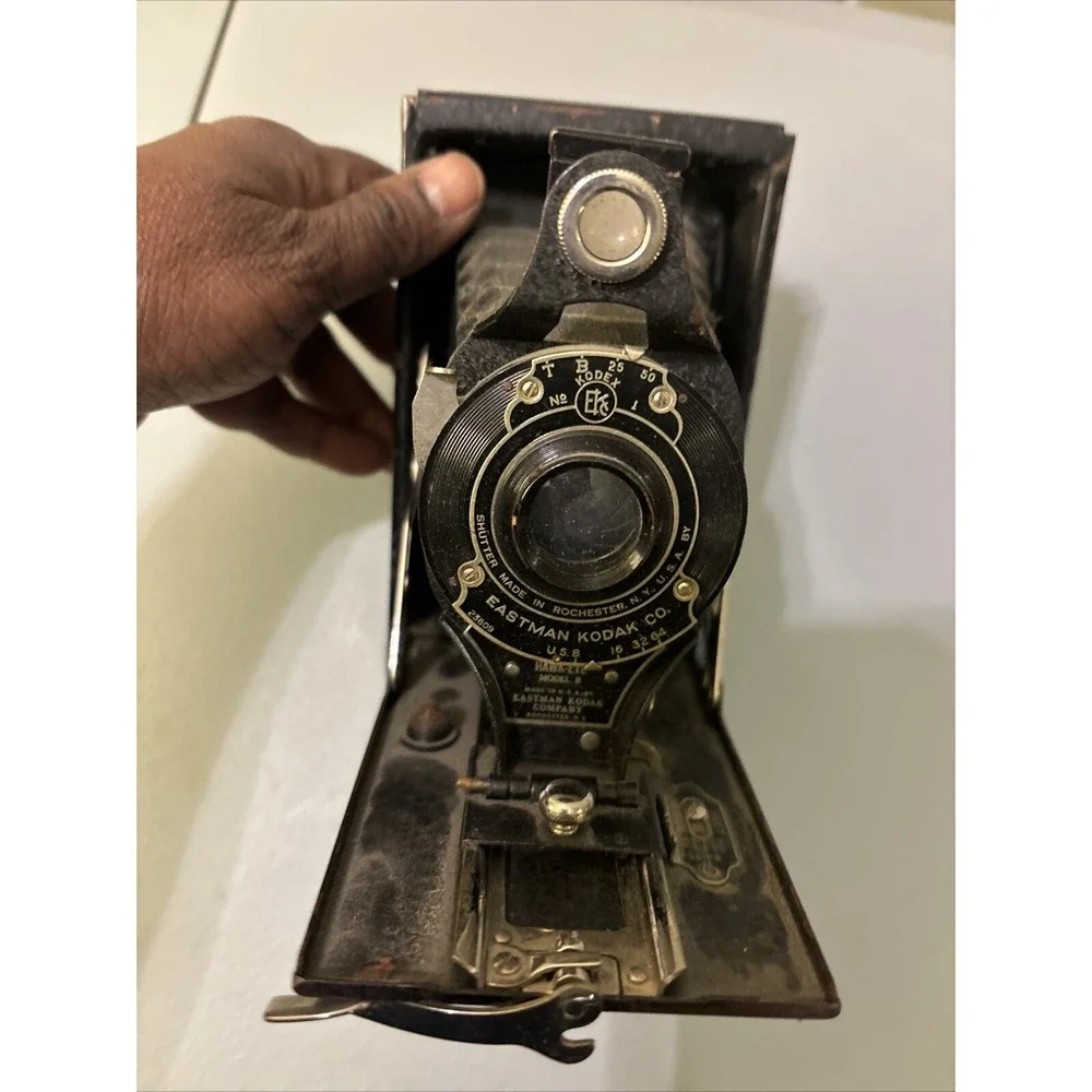 Eastman Kodak No 1 Kodex Hawk-Eye Model B Folding Bellows Camera Black Fair